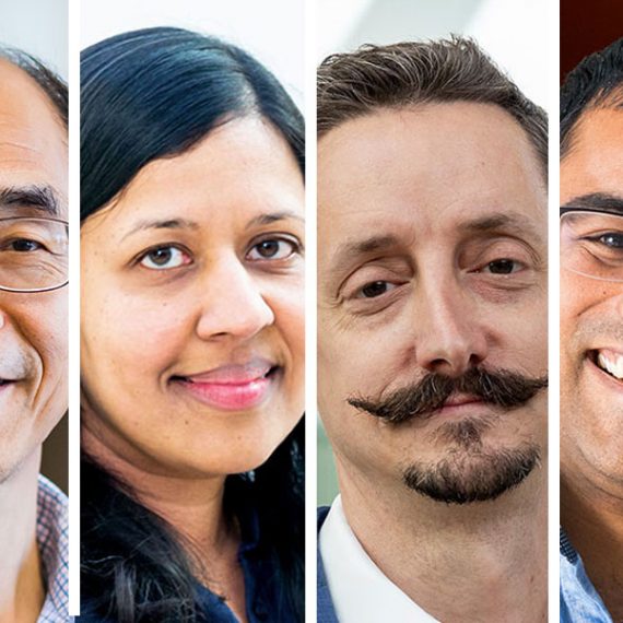 Headshots of four scientists